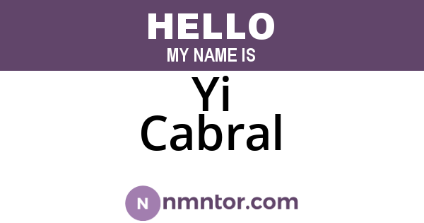 Yi Cabral