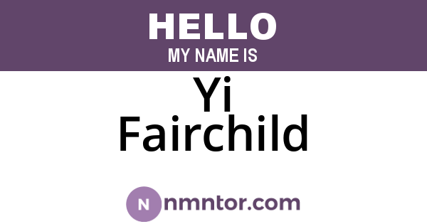 Yi Fairchild