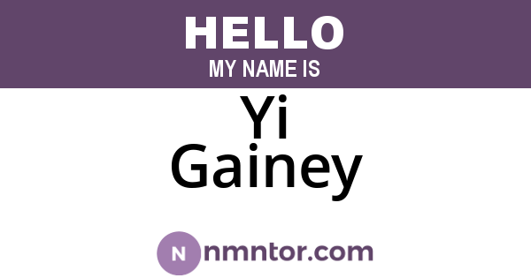Yi Gainey