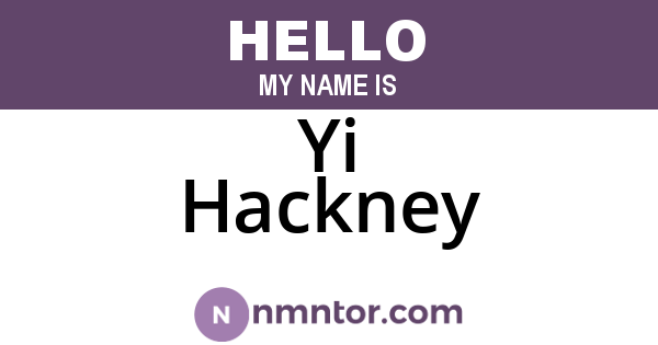 Yi Hackney