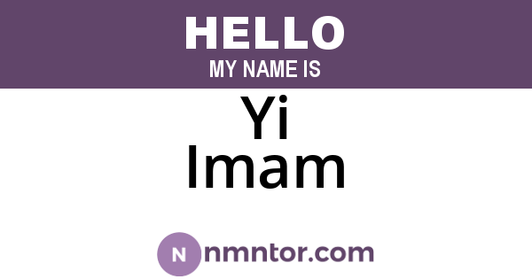 Yi Imam