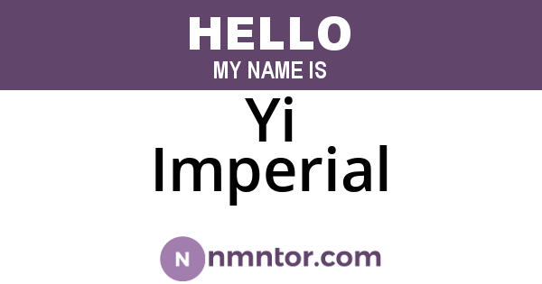 Yi Imperial