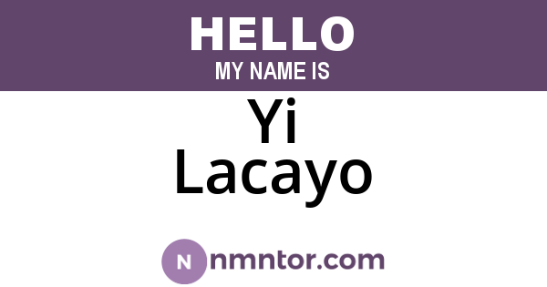 Yi Lacayo