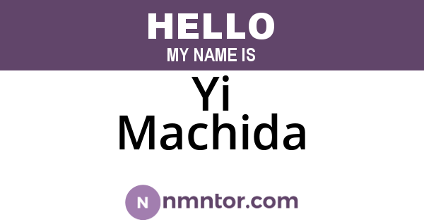 Yi Machida