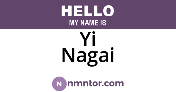 Yi Nagai
