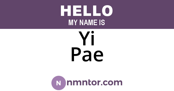 Yi Pae