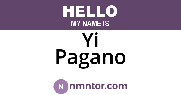 Yi Pagano