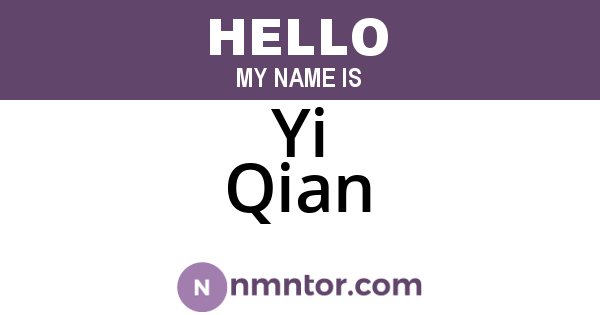 Yi Qian