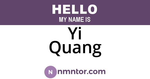 Yi Quang