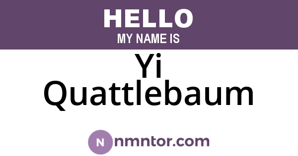 Yi Quattlebaum