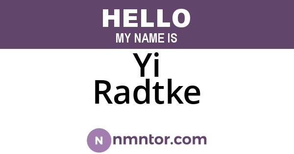 Yi Radtke