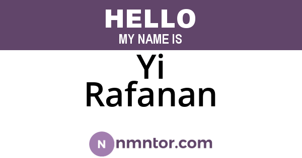 Yi Rafanan