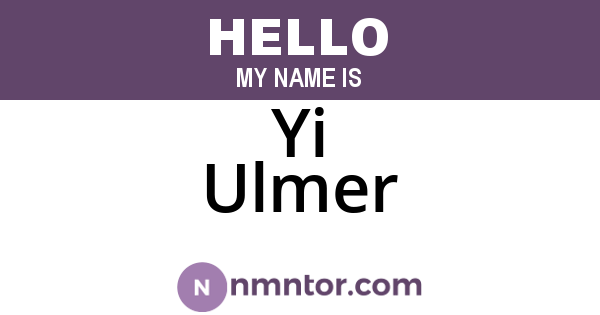 Yi Ulmer