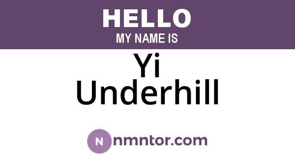 Yi Underhill