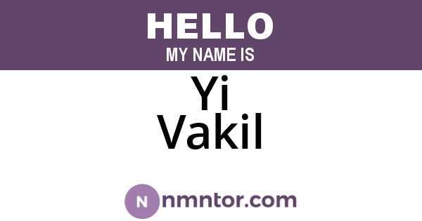 Yi Vakil
