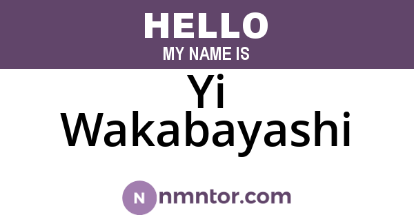 Yi Wakabayashi
