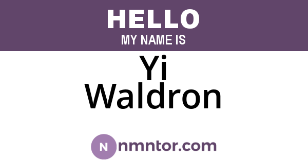 Yi Waldron