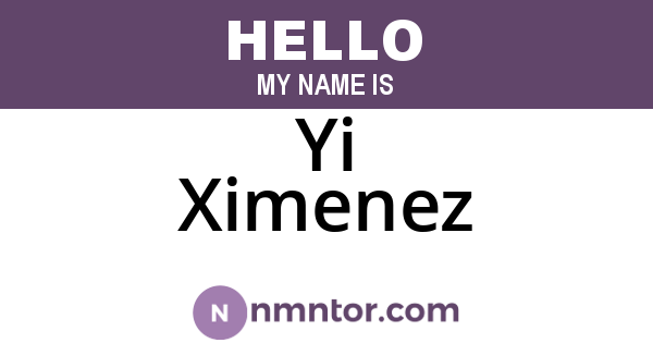 Yi Ximenez