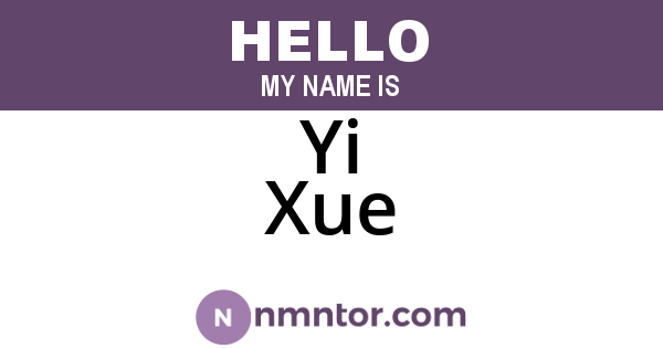 Yi Xue