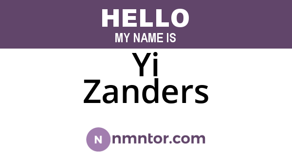 Yi Zanders