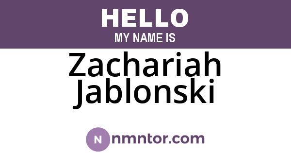 Zachariah Jablonski