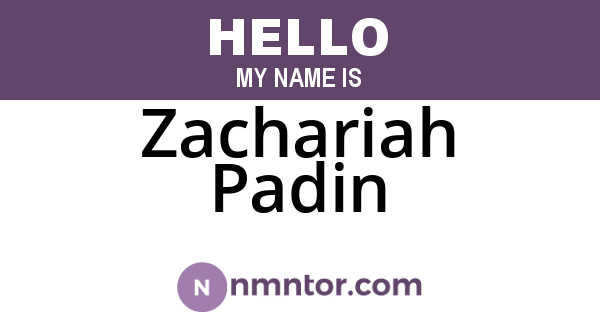 Zachariah Padin