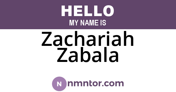 Zachariah Zabala