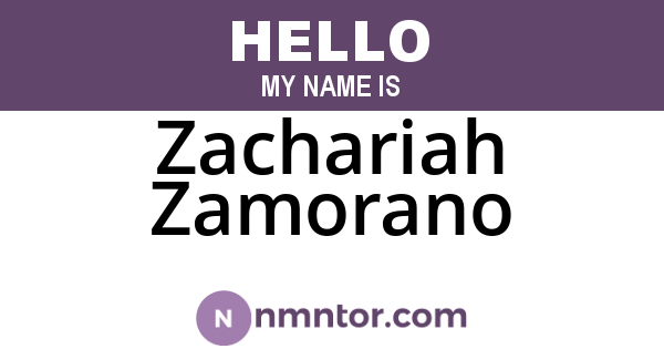 Zachariah Zamorano