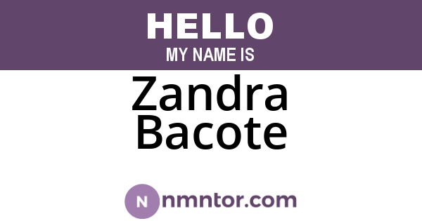 Zandra Bacote