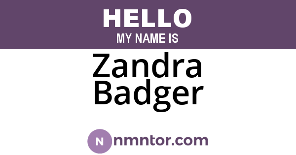 Zandra Badger