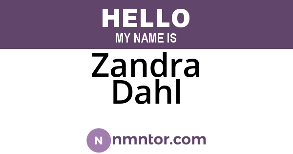 Zandra Dahl