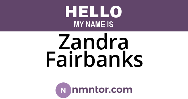 Zandra Fairbanks
