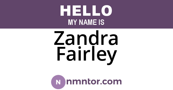 Zandra Fairley