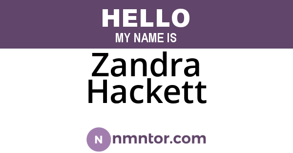 Zandra Hackett