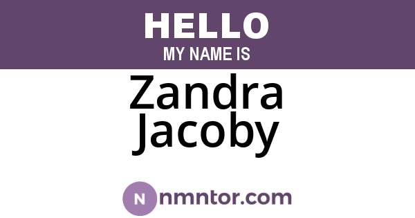 Zandra Jacoby