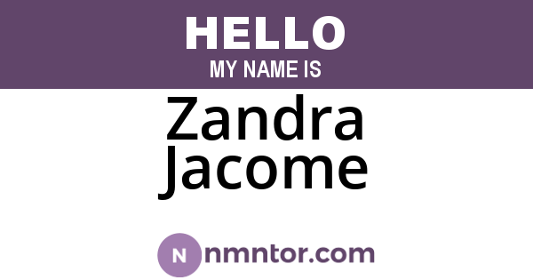 Zandra Jacome