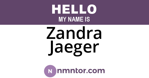 Zandra Jaeger