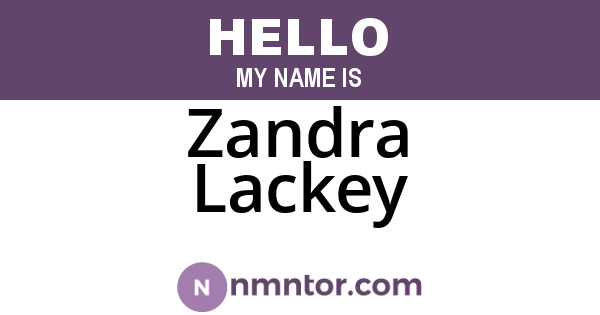 Zandra Lackey