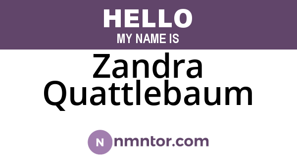 Zandra Quattlebaum