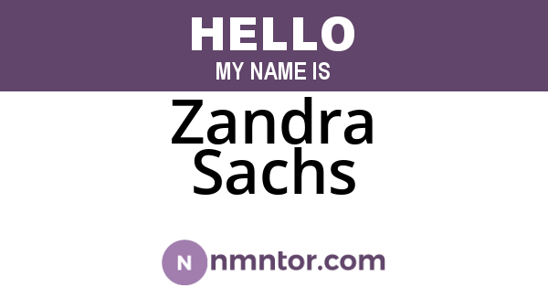 Zandra Sachs