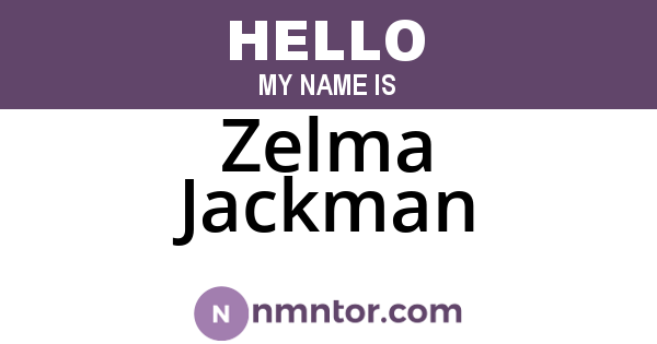 Zelma Jackman