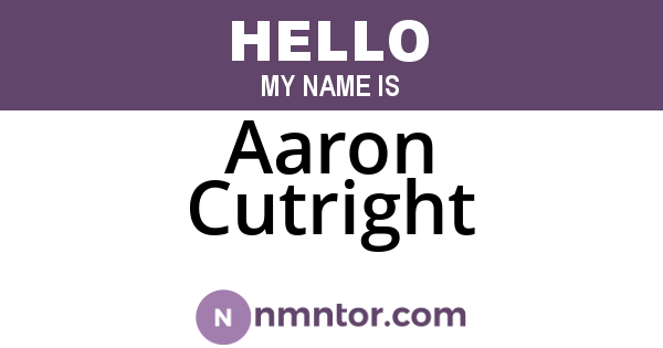 Aaron Cutright