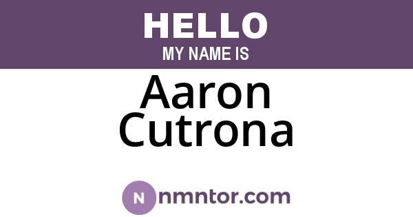 Aaron Cutrona
