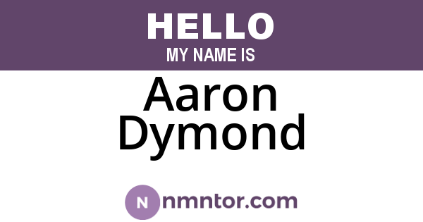 Aaron Dymond