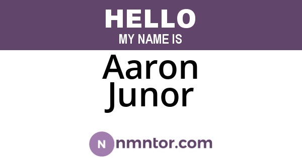 Aaron Junor