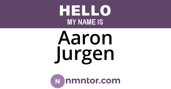 Aaron Jurgen