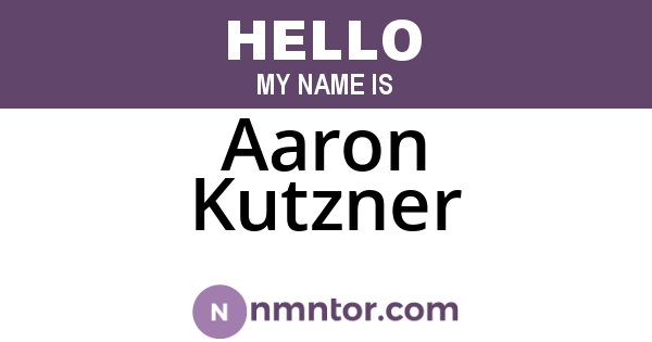 Aaron Kutzner