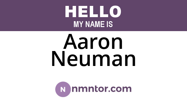 Aaron Neuman