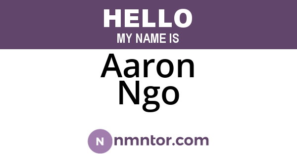 Aaron Ngo