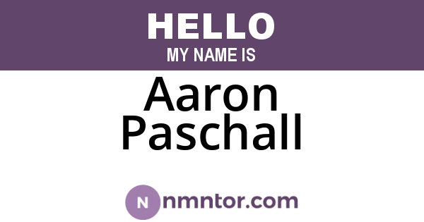 Aaron Paschall